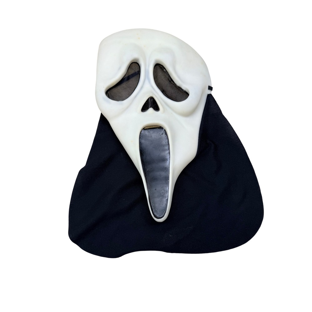 Ghostface Scream Mask Halloween Horror Movie Costume Accessory Black White - Picture 1 of 6